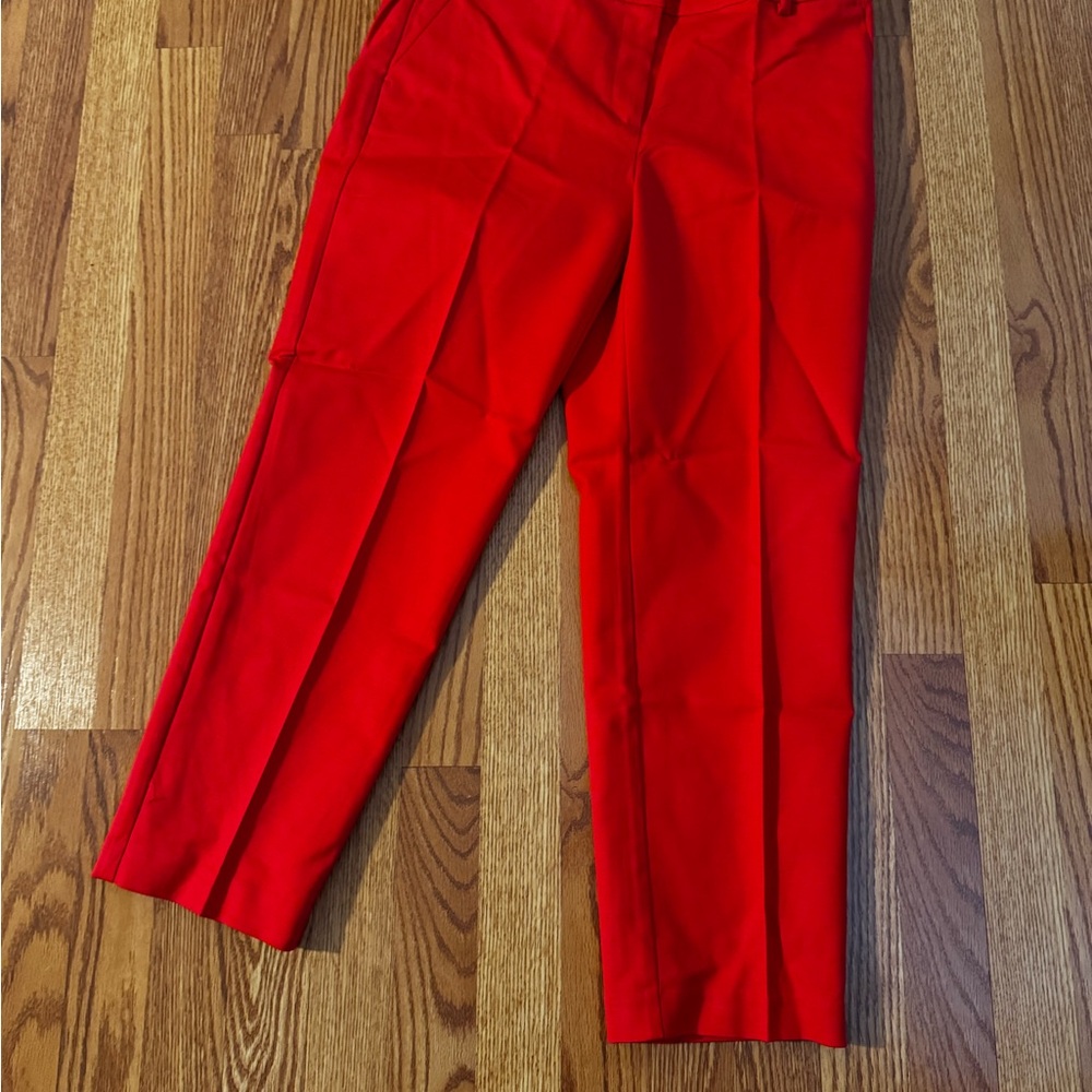 The Riviera Slim Pant doubleweave corazon red Midrise Size 10